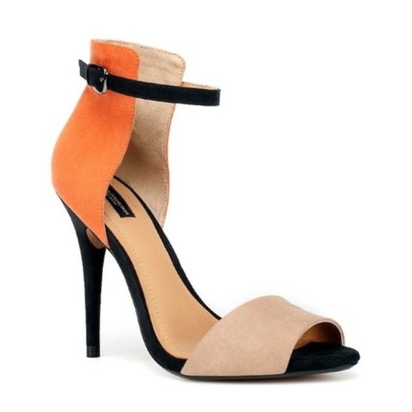 Zara Shoes - Zara Color blocked Ankle Strap High Heels
